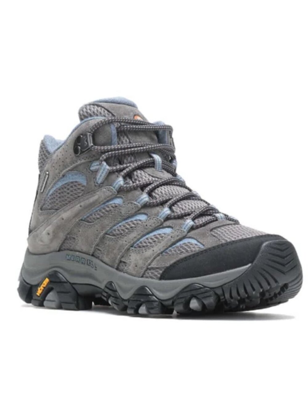 Merrell Women's Granite Gray Blue Moab 3 Mid Waterproof Hiking Boots Size 5